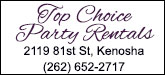 Top Choice Party Rentals Sponsorship Banner